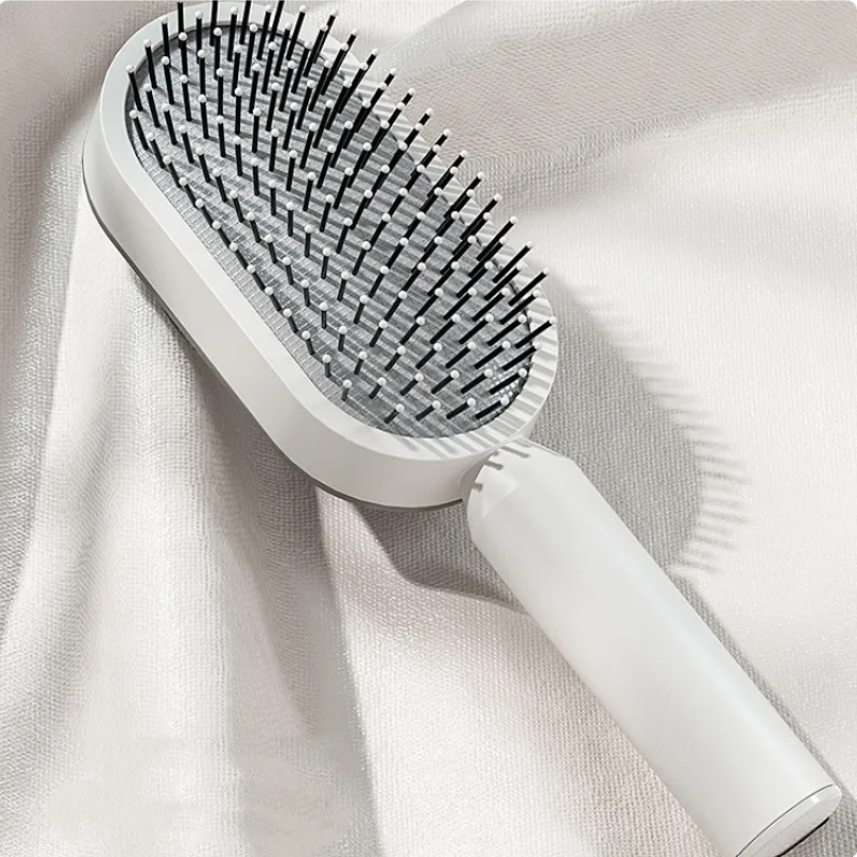 One-Click Clean Hairbrush